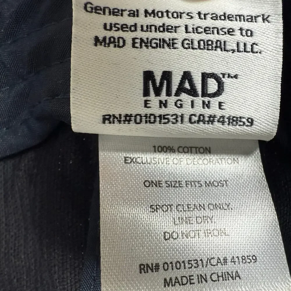 Blue Corduroy Snapback Chevrolet Baseball Hat Mad Engine GM Licensed